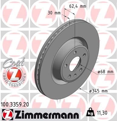 Disc frana ZIMMERMANN COAT Z 100.3359.20