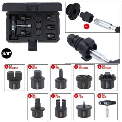 Set chei tubulare surub golire ulei KS TOOLS 150.1040
