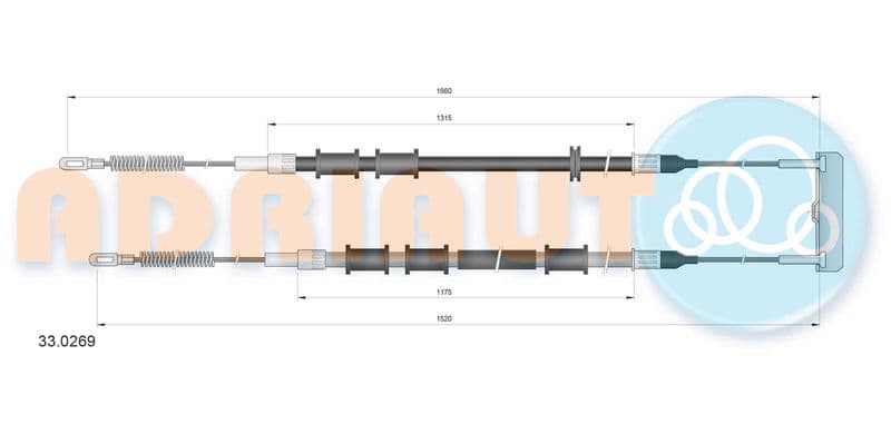Cablu, frana de parcare ADRIAUTO 33.0269