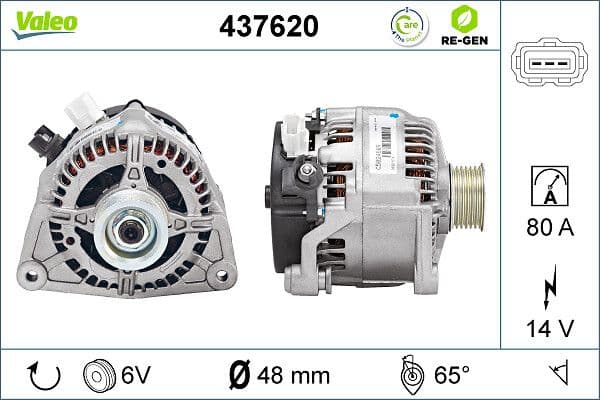 Generator / Alternator VALEO 437620