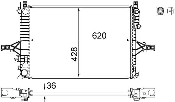Radiator, racire motor MAHLE BEHR CR 1546 000S