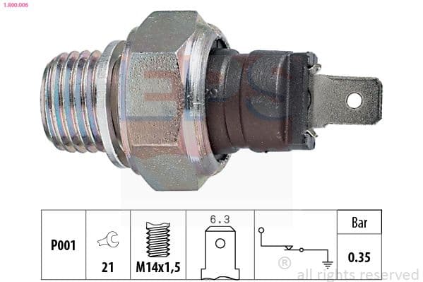 Senzor presiune ulei EPS Made in Italy - OE Equivalent 1.800.006