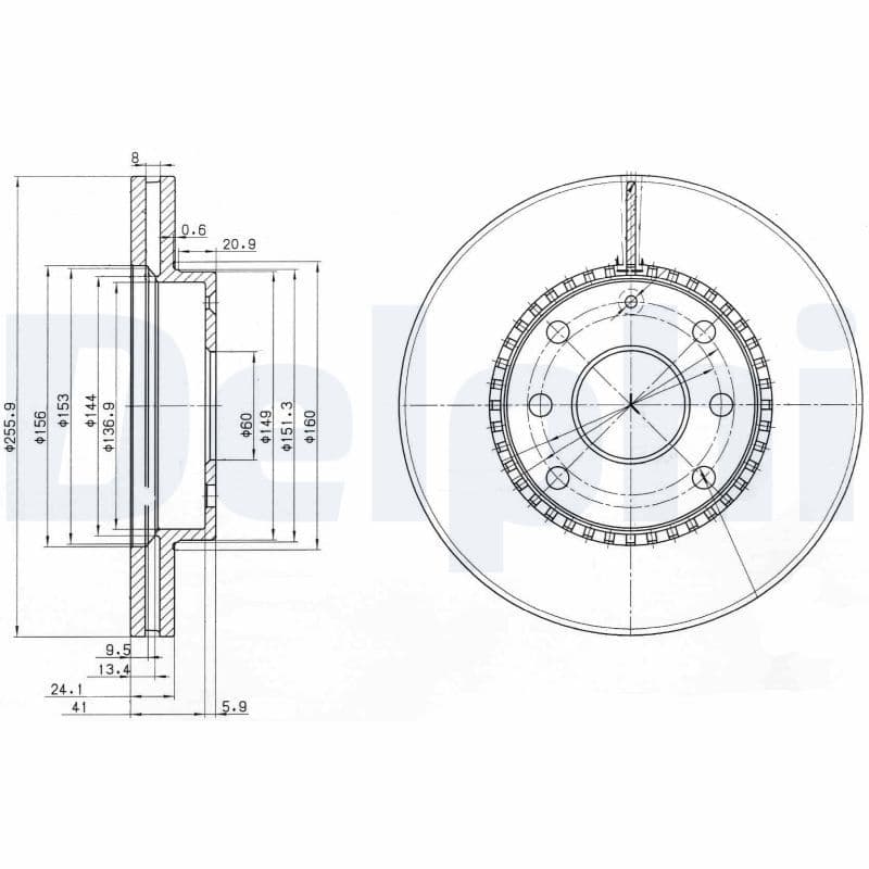 Disc frana DELPHI BG3790