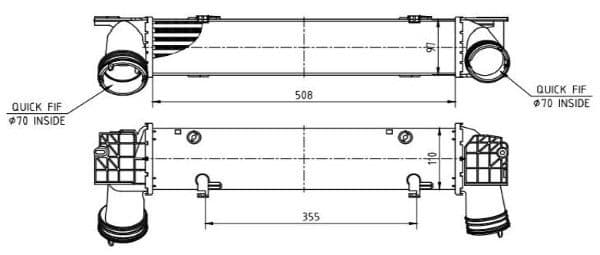 Intercooler, compresor MTR 13054753