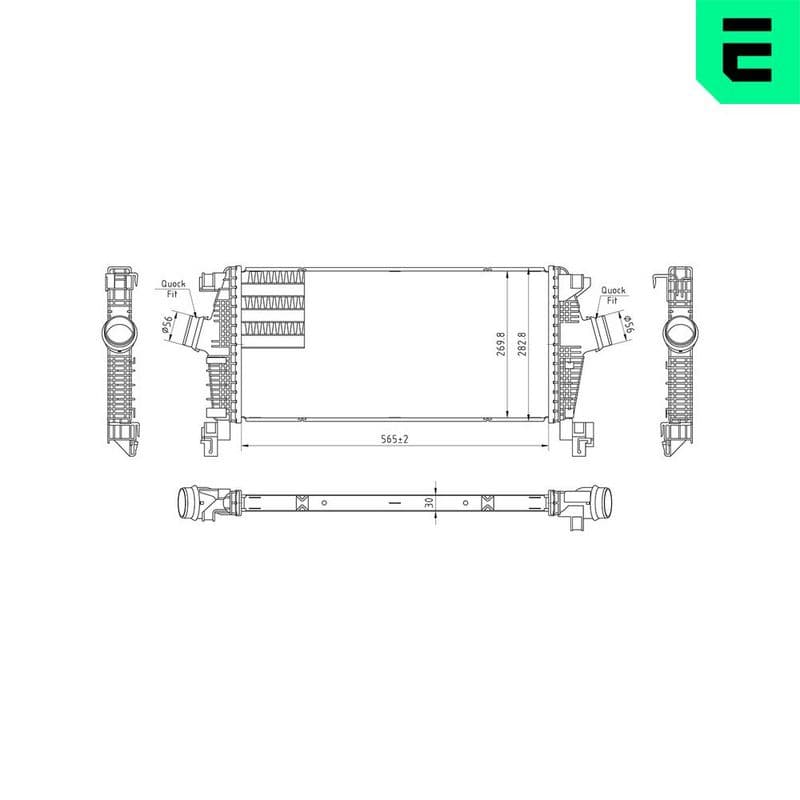 Intercooler, compresor ERA 672132