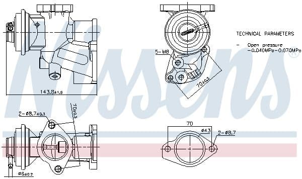Supapa EGR NISSENS ** FIRST FIT ** 98476