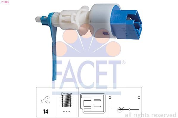 Comutator lumini frana FACET 7.1203