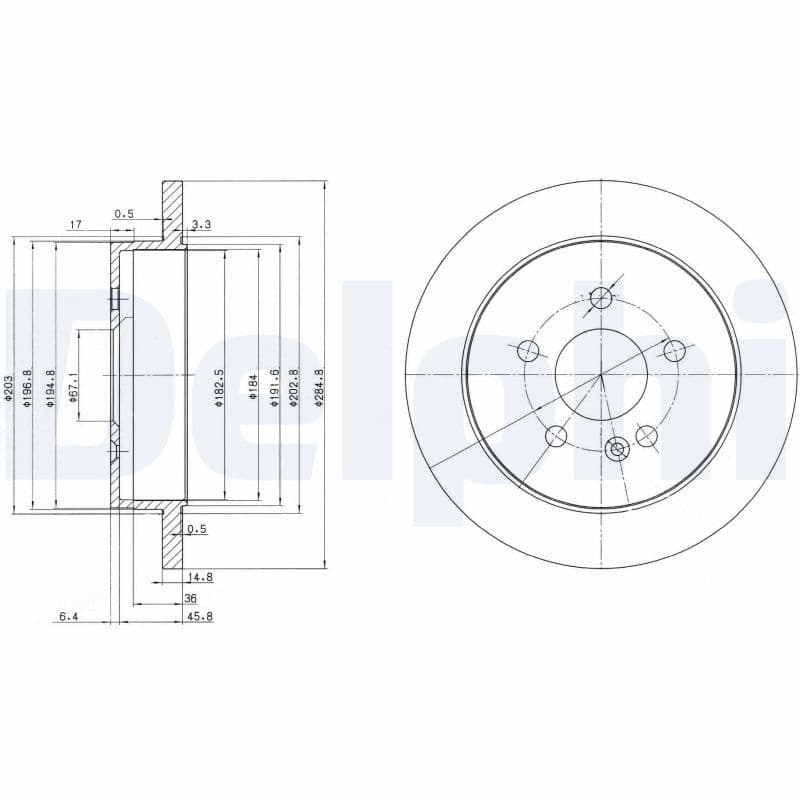 Disc frana DELPHI BG3398
