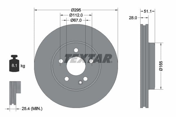 Disc frana TEXTAR PRO 92254803