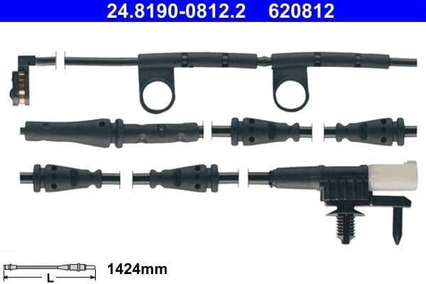 senzor de avertizare,uzura placute de frana ATE 24.8190-0812.2