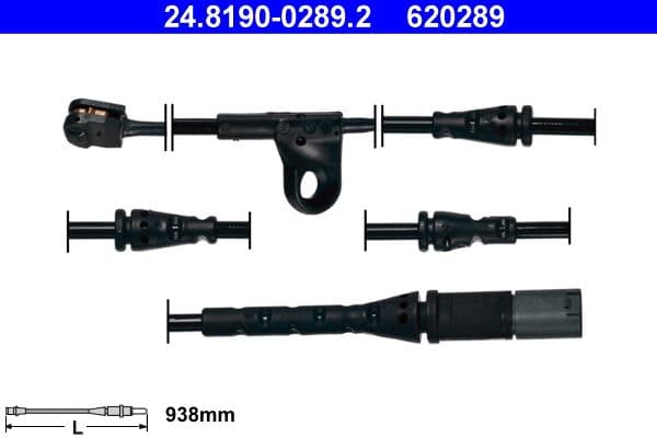 senzor de avertizare,uzura placute de frana ATE 24.8190-0289.2