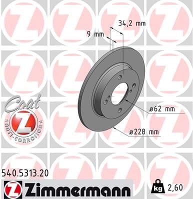Disc frana ZIMMERMANN COAT Z 540.5313.20