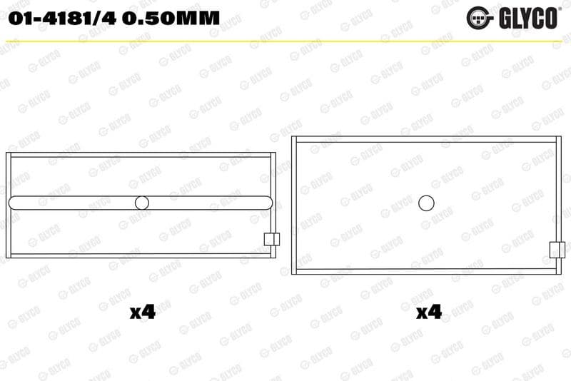 Cuzinet bielă GLYCO 01-4181/4 0.50mm