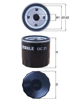 Filtru ulei MAHLE OC 21