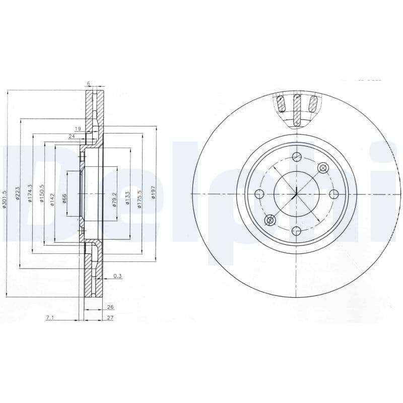 Disc frana DELPHI BG4002