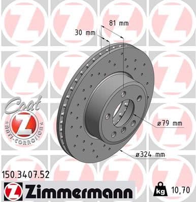 Disc frana ZIMMERMANN SPORT Z 150.3407.52