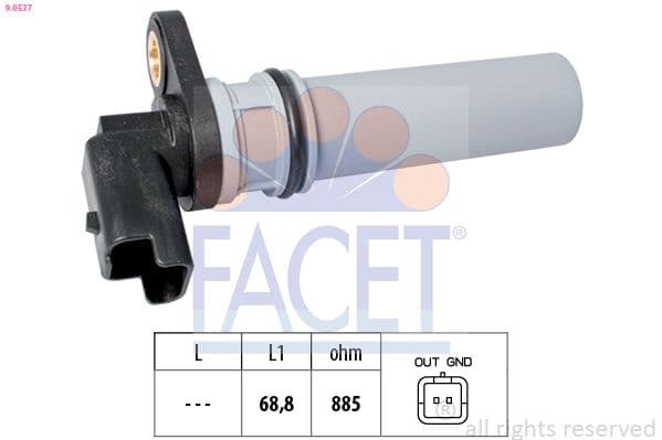 Senzor, turație motor FACET Made in Italy - OE Equivalent 9.0537