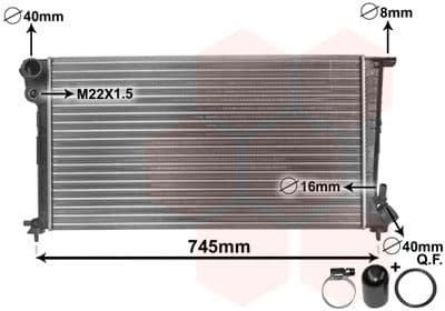 Radiator, racire motor VAN WEZEL 09002153