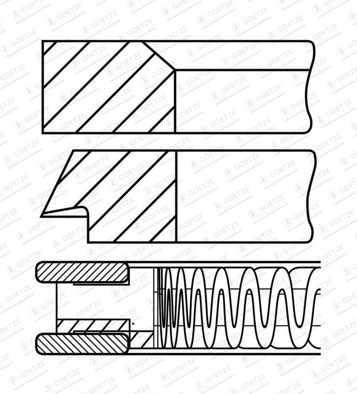 Set segmenti piston GOETZE ENGINE 08-207600-00