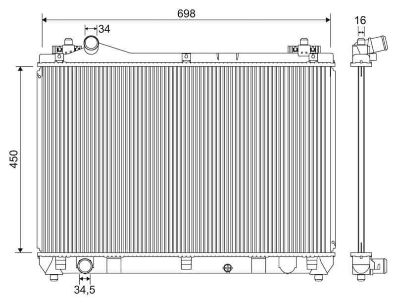 Radiator, racire motor VALEO 701243