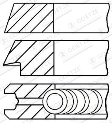 Set segmenti piston GOETZE ENGINE 08-115900-00