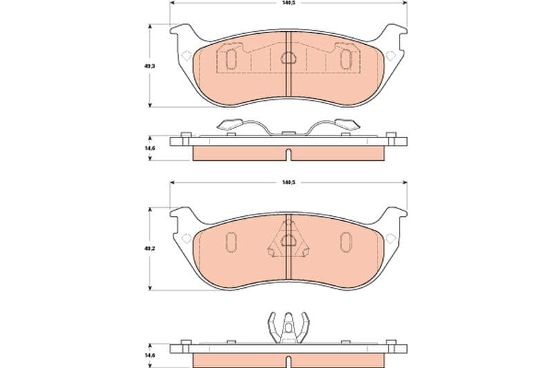 set placute frana,frana disc TRW GDB4132
