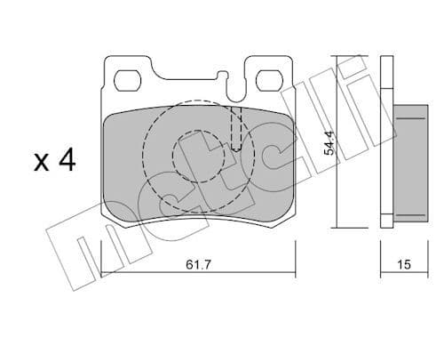 set placute frana,frana disc METELLI 22-0566-0