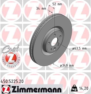 Disc frana ZIMMERMANN COAT Z 450.5225.20