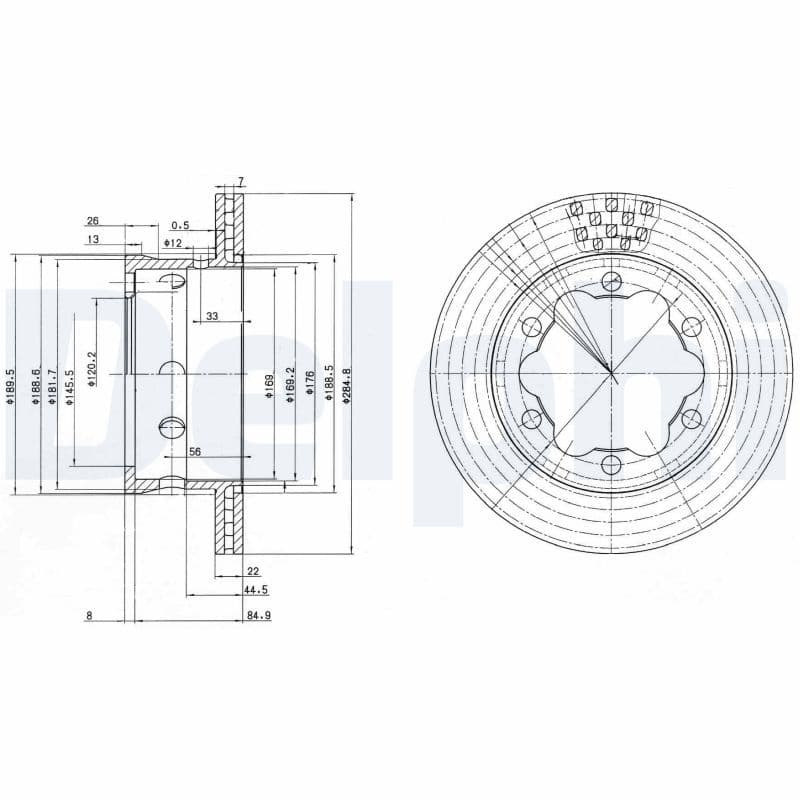 Disc frana DELPHI BG3399