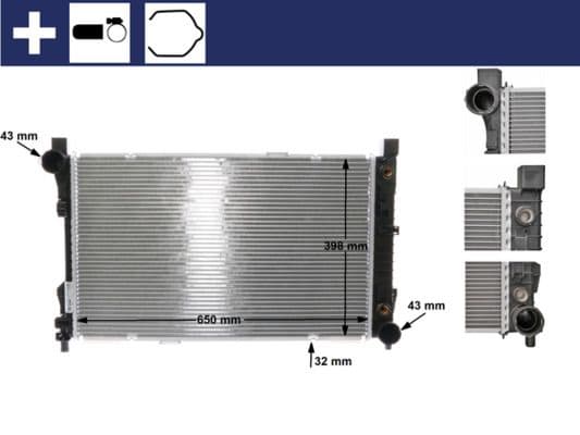 Radiator, racire motor MAHLE BEHR CR 387 000S