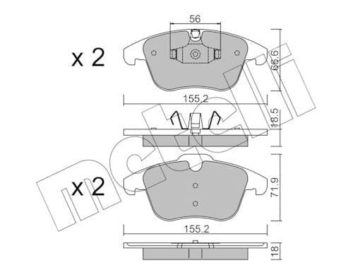set placute frana,frana disc METELLI 22-0675-5