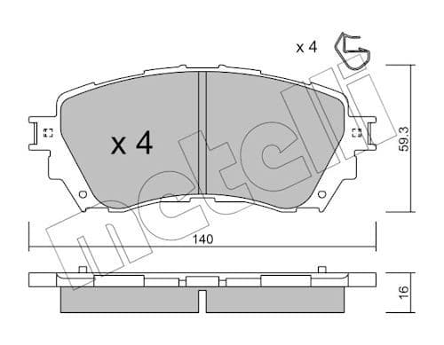 set placute frana,frana disc METELLI 22-0994-0