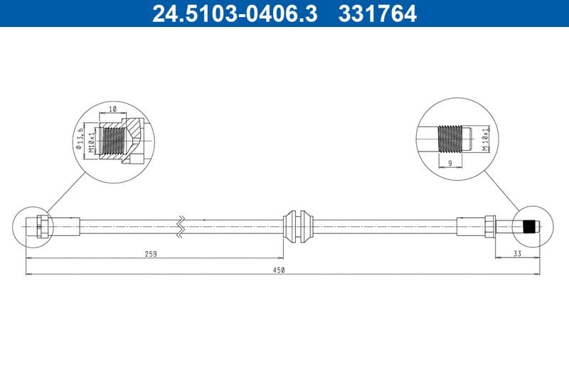Furtun frana ATE 24.5103-0406.3