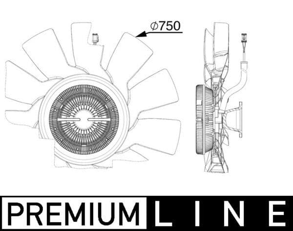 Ventilator, radiator MAHLE BEHR *** PREMIUM LINE *** CFF 515 000P