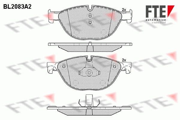 set placute frana,frana disc FTE 9010667