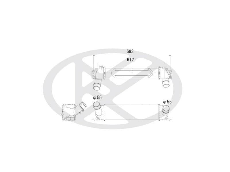Intercooler, compresor KOYORAD IA810122