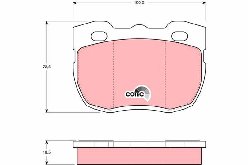 set placute frana,frana disc TRW COTEC GDB394