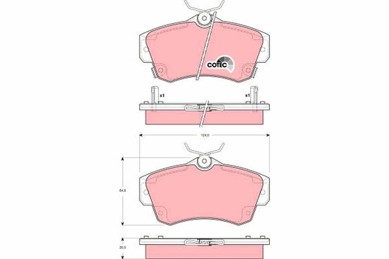 set placute frana,frana disc TRW COTEC GDB4118