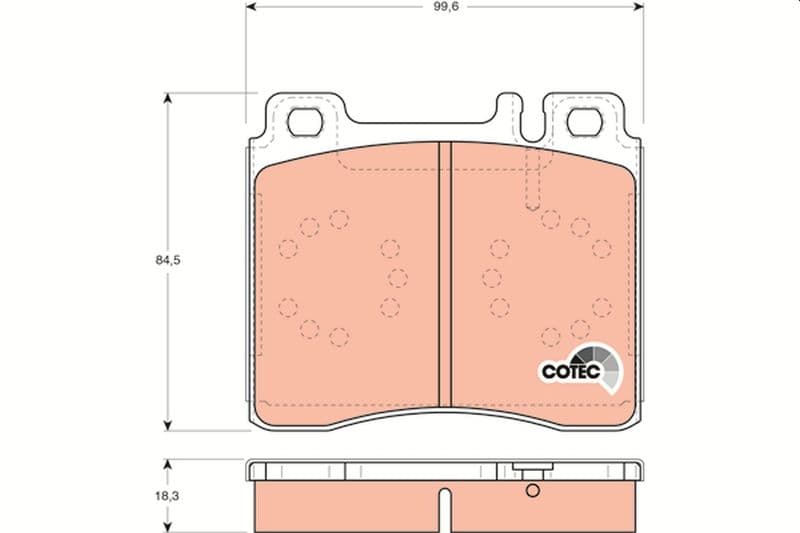 set placute frana,frana disc TRW COTEC GDB113