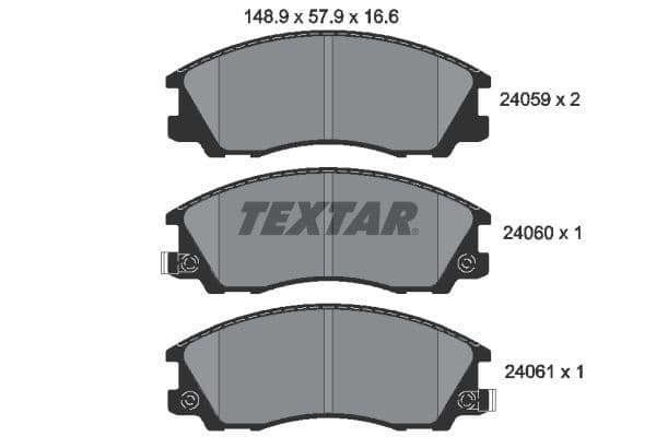 set placute frana,frana disc TEXTAR 2405901