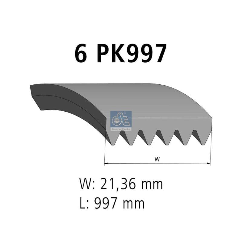 Curea transmisie cu caneluri DT Spare Parts 4.81104