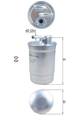 filtru combustibil MAHLE KL 554D