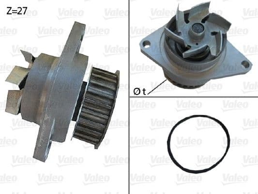 Pompă de apă, răcire motor VALEO 506385