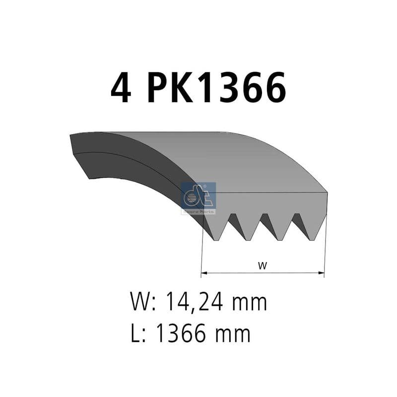 Curea transmisie cu caneluri DT Spare Parts 3.34347