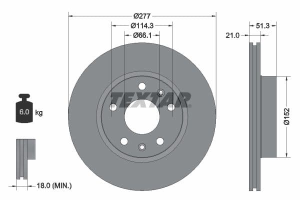 Disc frana TEXTAR PRO 92115703