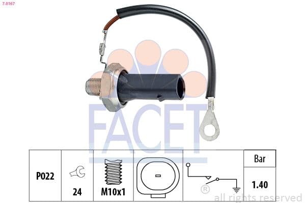 Senzor presiune ulei FACET 7.0167