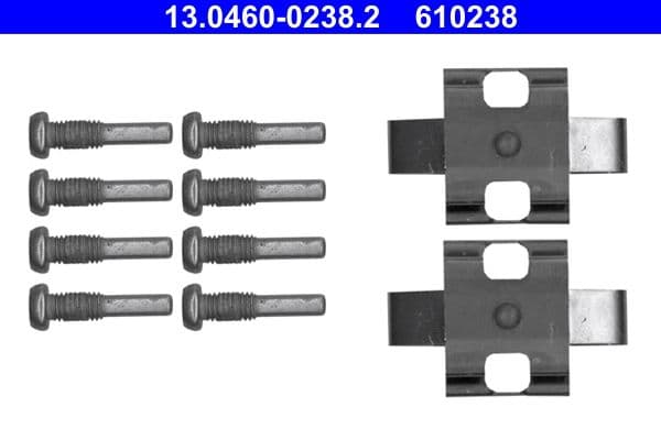 Set accesorii, placute frana ATE 13.0460-0238.2