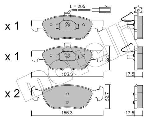 set placute frana,frana disc METELLI 22-0082-0