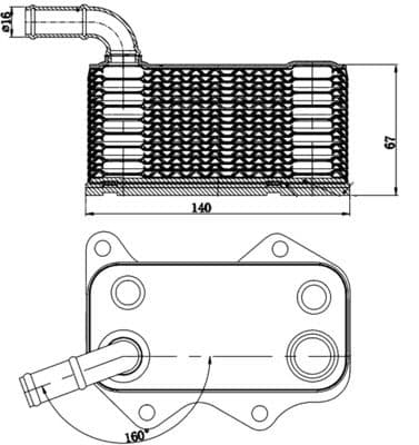 Radiator ulei, ulei motor MAHLE BEHR CLC 174 000S