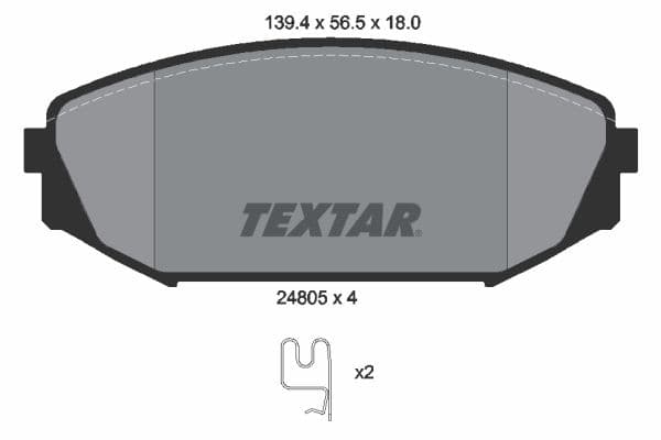 set placute frana,frana disc TEXTAR 2480501